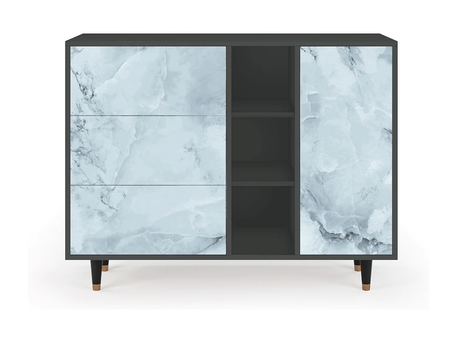 Buffet - 125x98x48 cm - BS2 - Glacial Colour, Anthracite