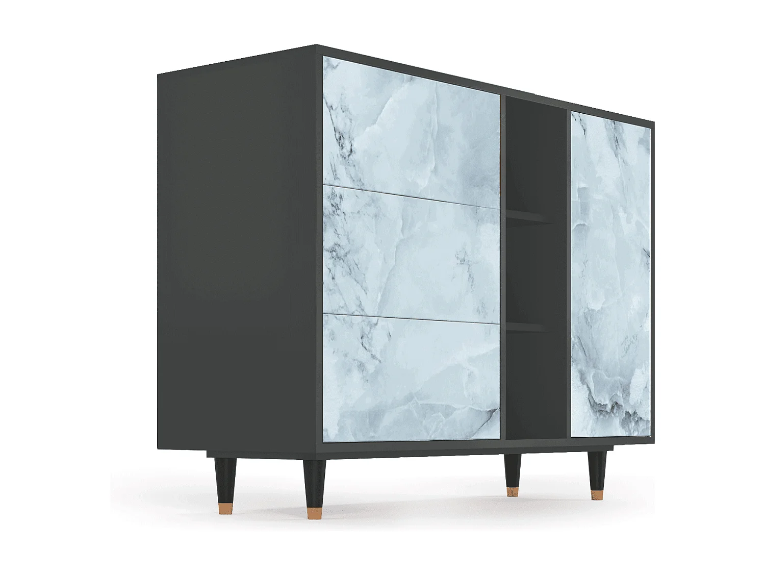 Buffet - 125x98x48 cm - BS2 - Glacial Colour, Anthracite