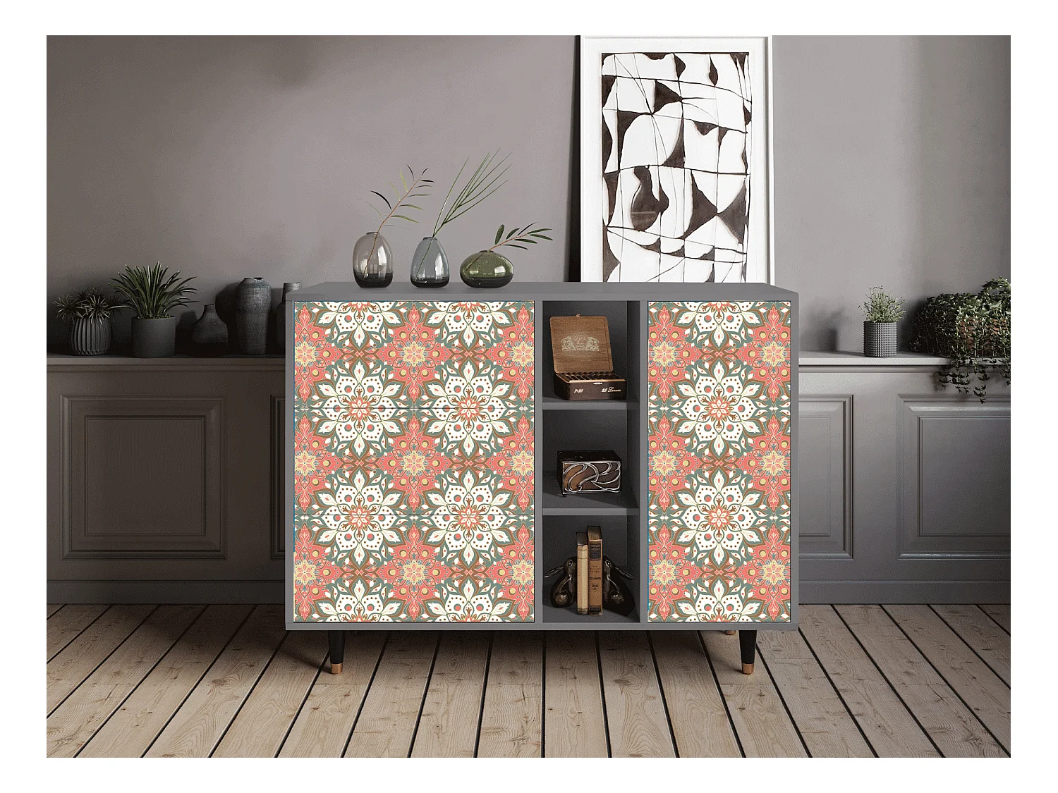 Buffet - 125x98x48 cm - BS2 - Peach Grove, Gris