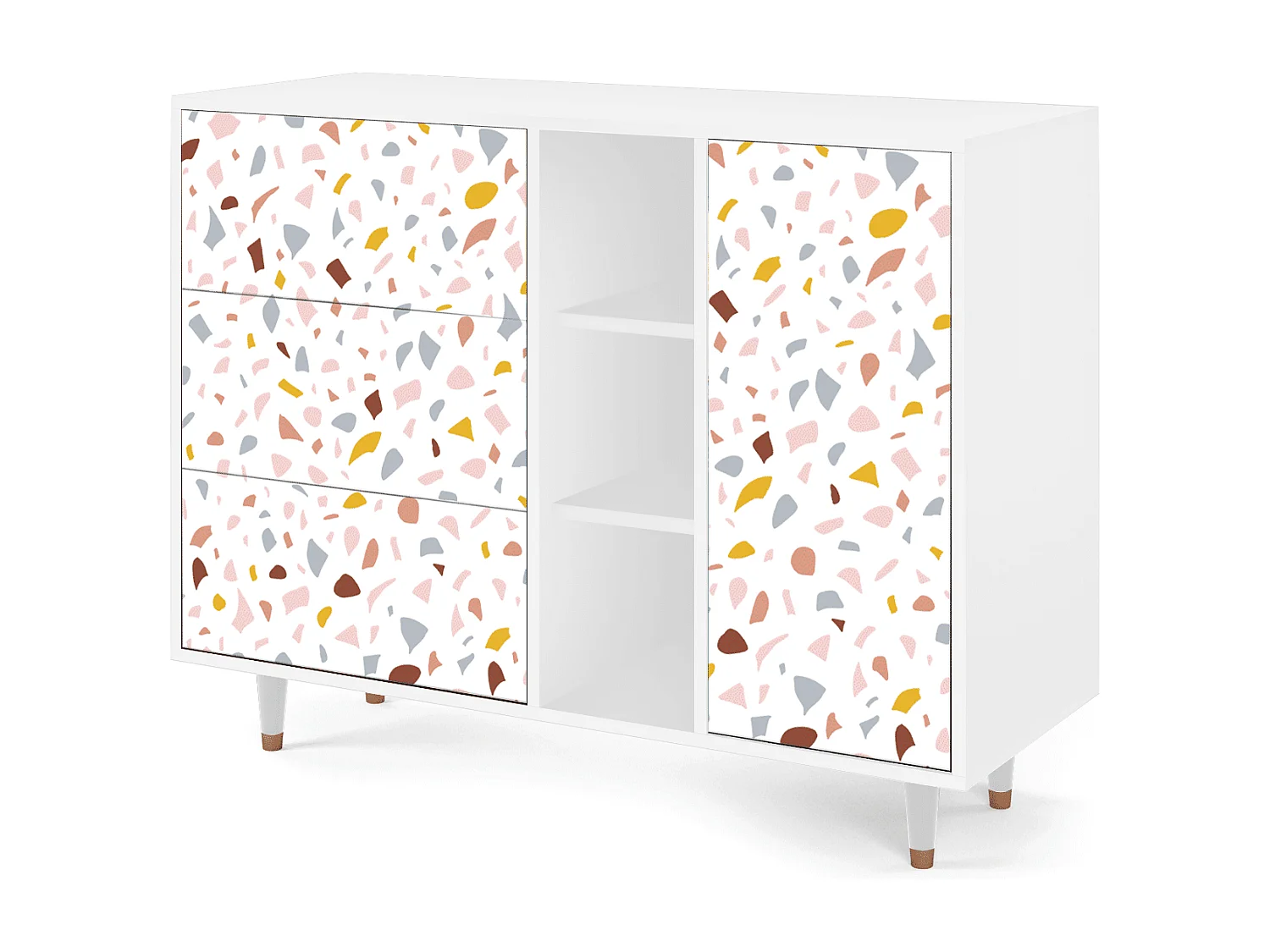 Aparador - 125x98x48 cm - BS2 - Marmelade Cheese, Blanco