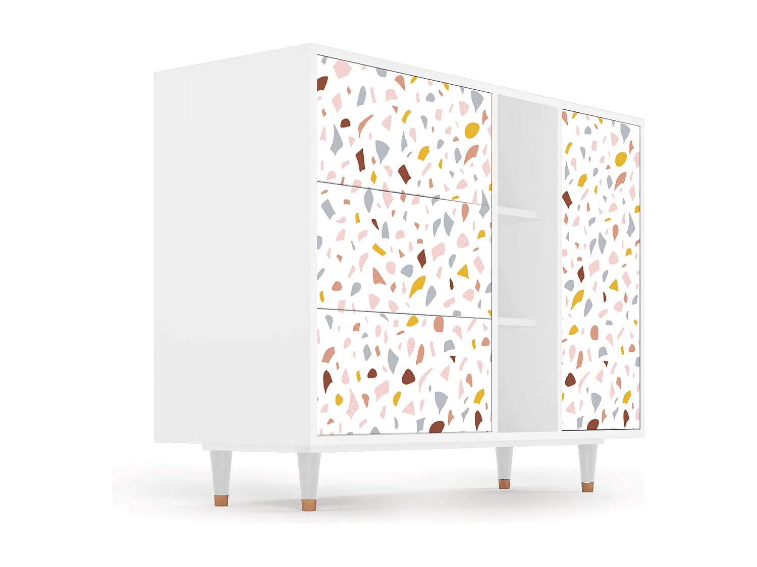 Aparador - 125x98x48 cm - BS2 - Marmelade Cheese, Blanco