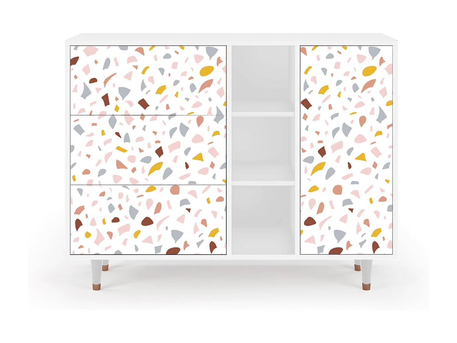 Buffet - 125x98x48 cm - BS2 - Marmelade Cheese, Blanc