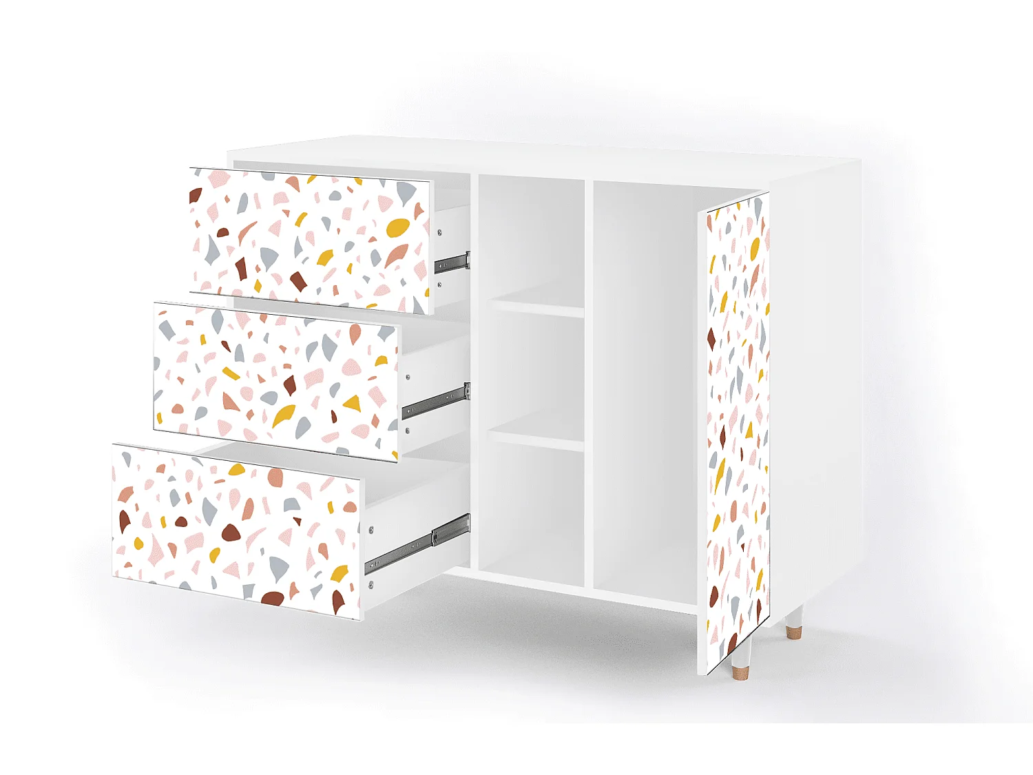 Buffet - 125x98x48 cm - BS2 - Marmelade Cheese, Blanc