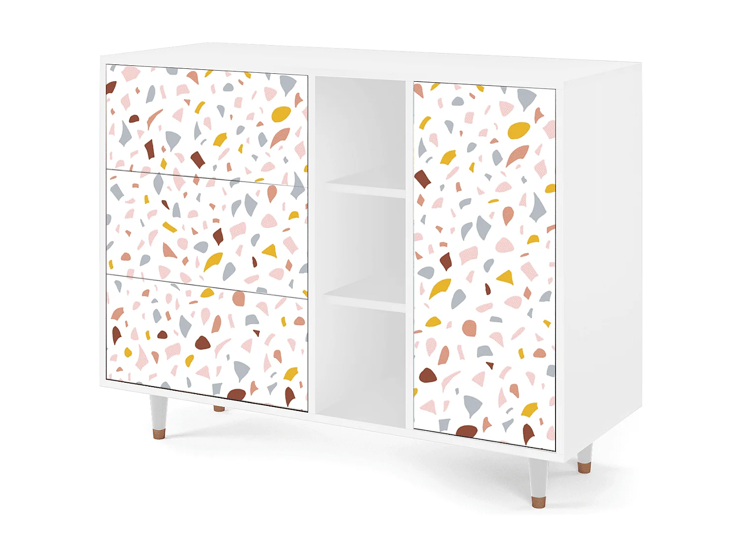 Buffet - 125x98x48 cm - BS2 - Marmelade Cheese, Blanc