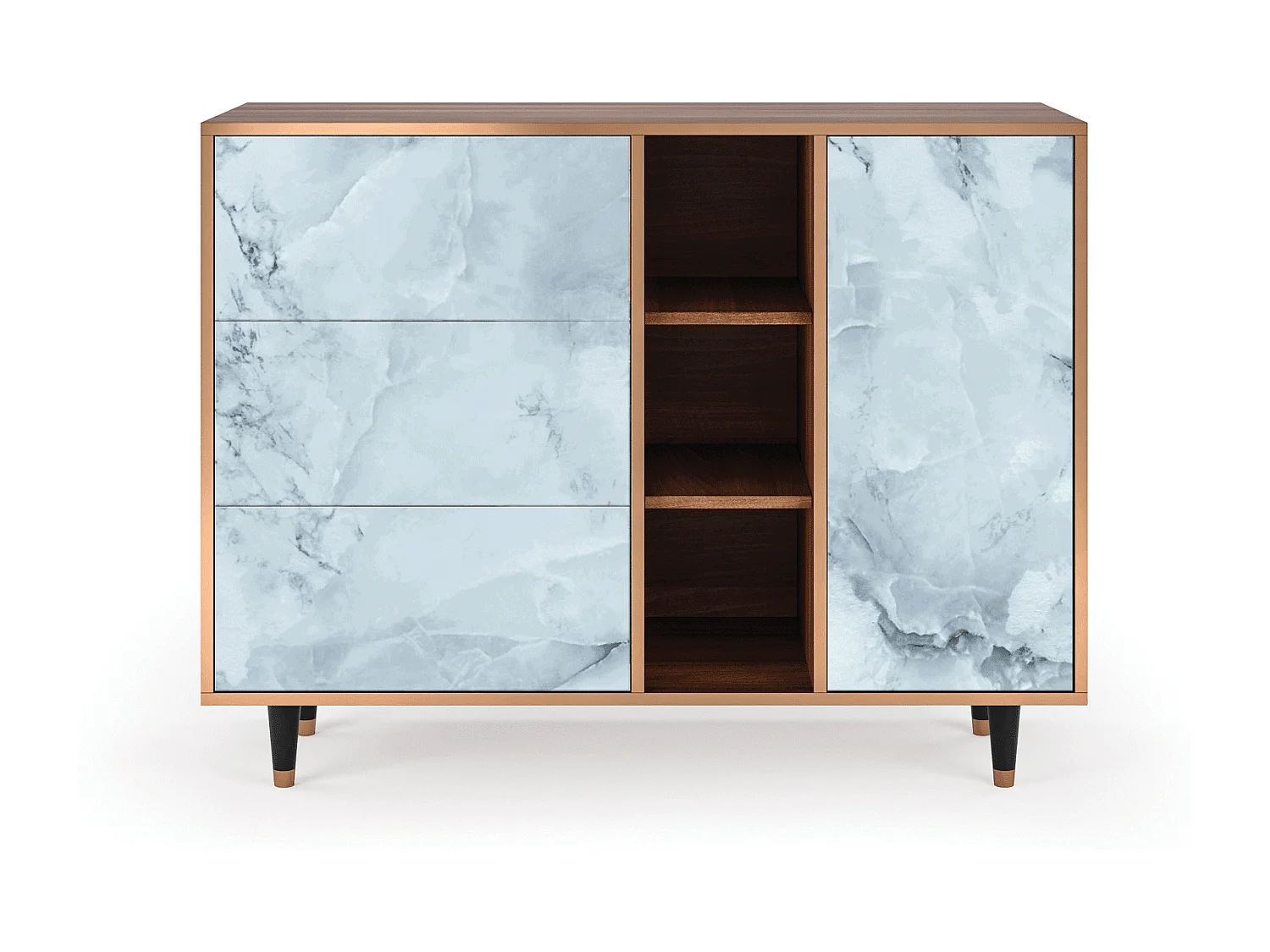 Buffet - 125x98x48 cm - BS2 - Glacial Colour, Noyer