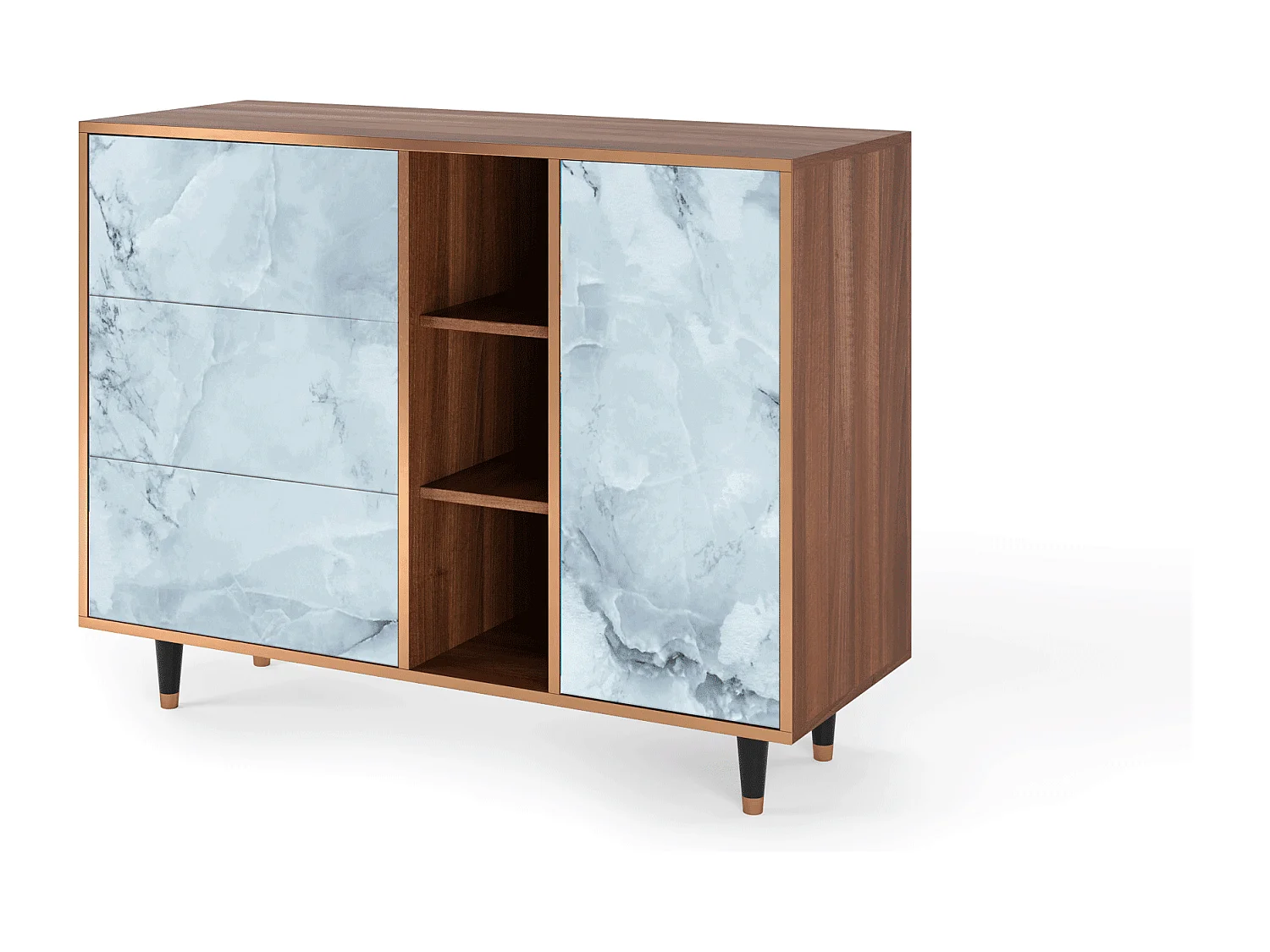 Buffet - 125x98x48 cm - BS2 - Glacial Colour, Noyer