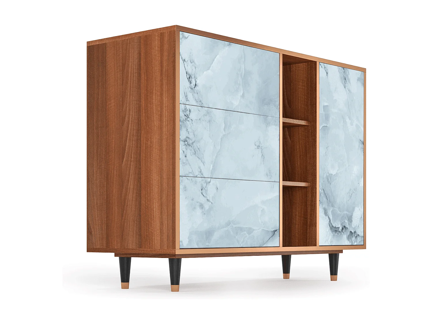 Buffet - 125x98x48 cm - BS2 - Glacial Colour, Noyer