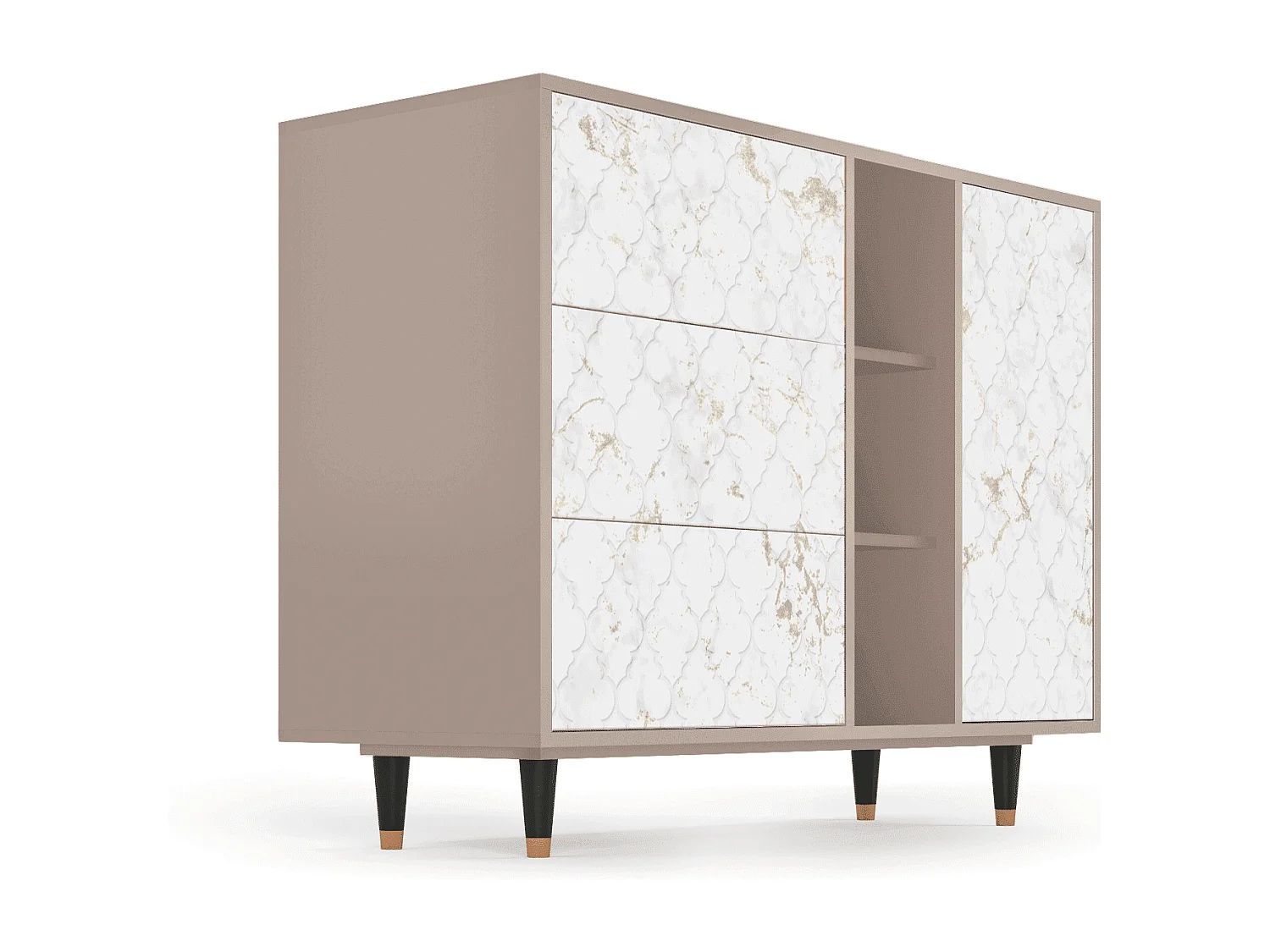Credenza - 125x98x48 cm - BS2 - Sweet Cotton, Latte