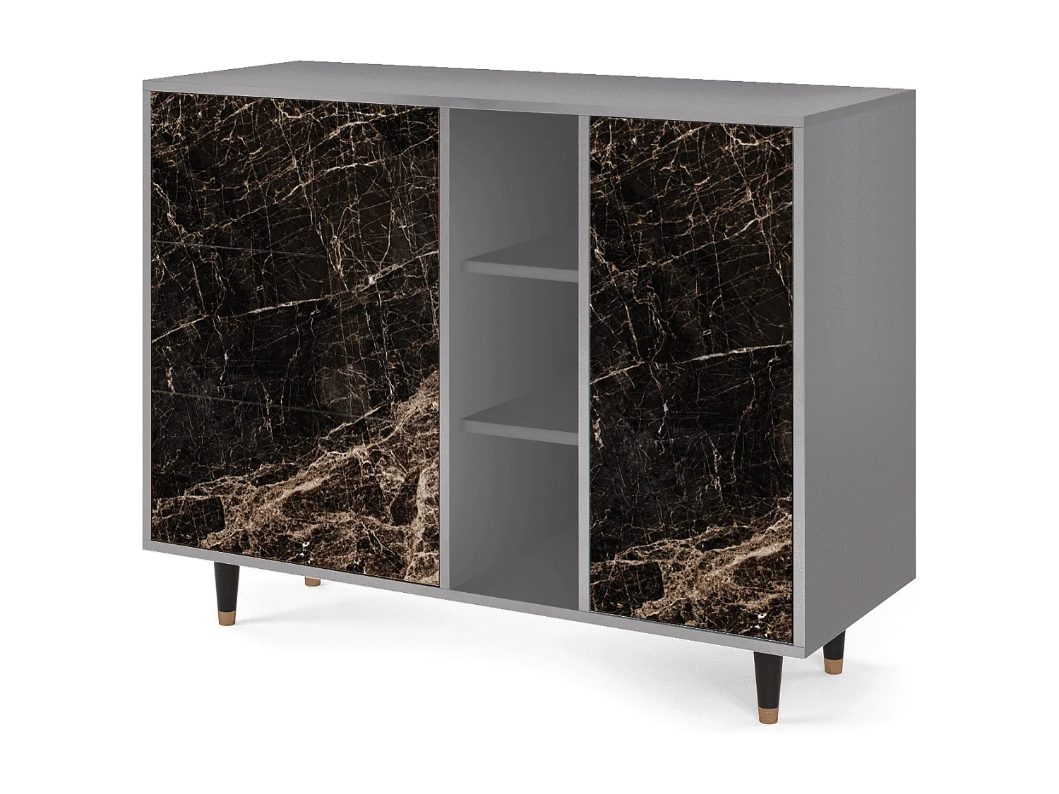 Buffet - 125x98x48 cm - BS2 - Night Abyss, Gris