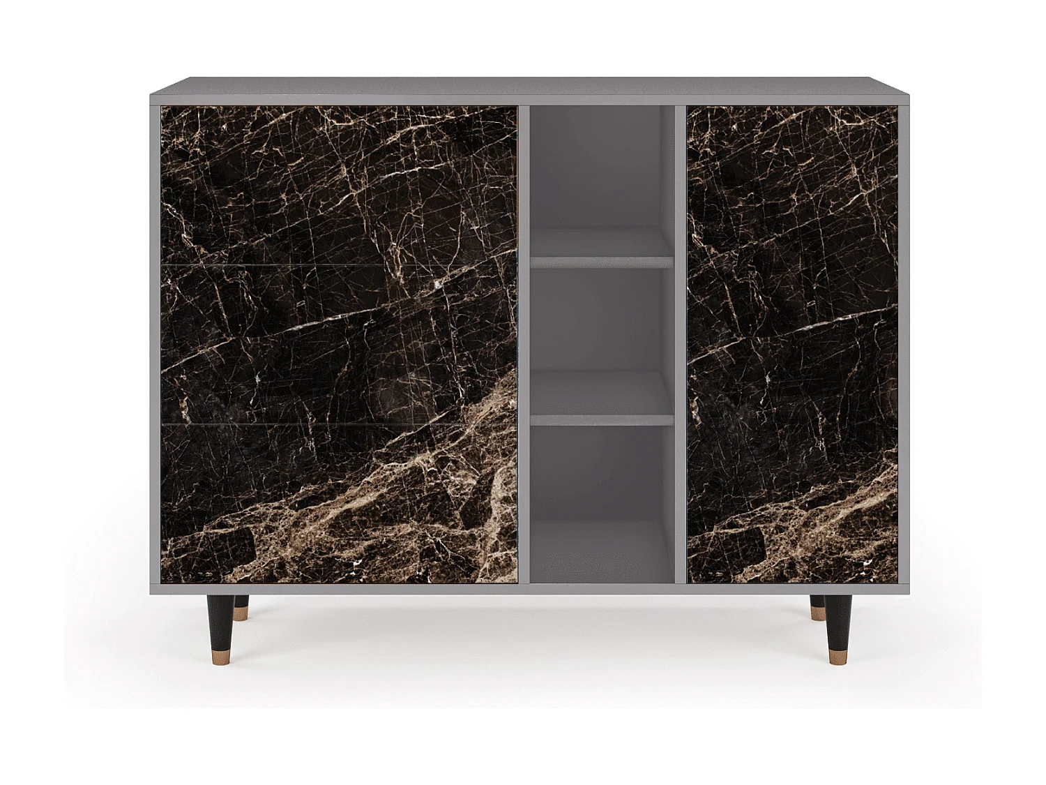 Aparador - 125x98x48 cm - BS2 - Night Abyss, Gris