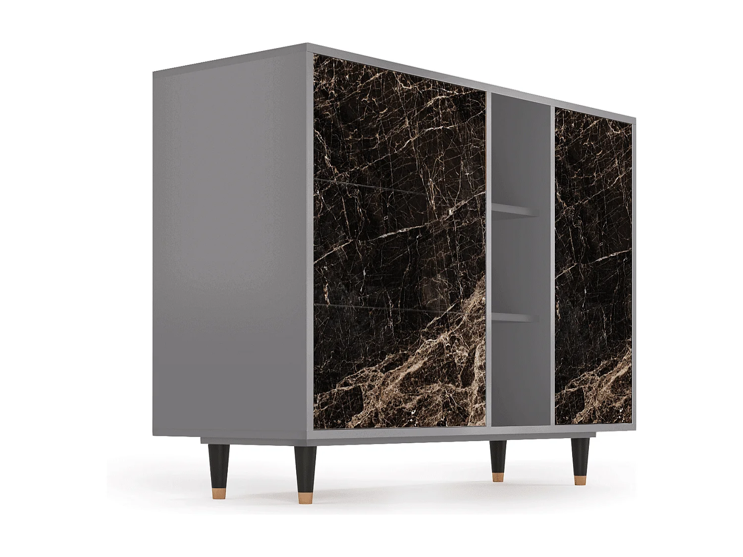 Aparador - 125x98x48 cm - BS2 - Night Abyss, Gris