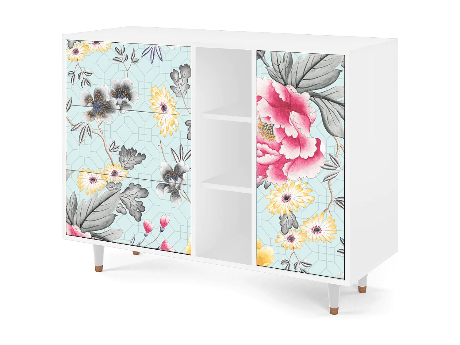 Aparador - 125x98x48 cm - BS2 - Sky Garden, Blanco