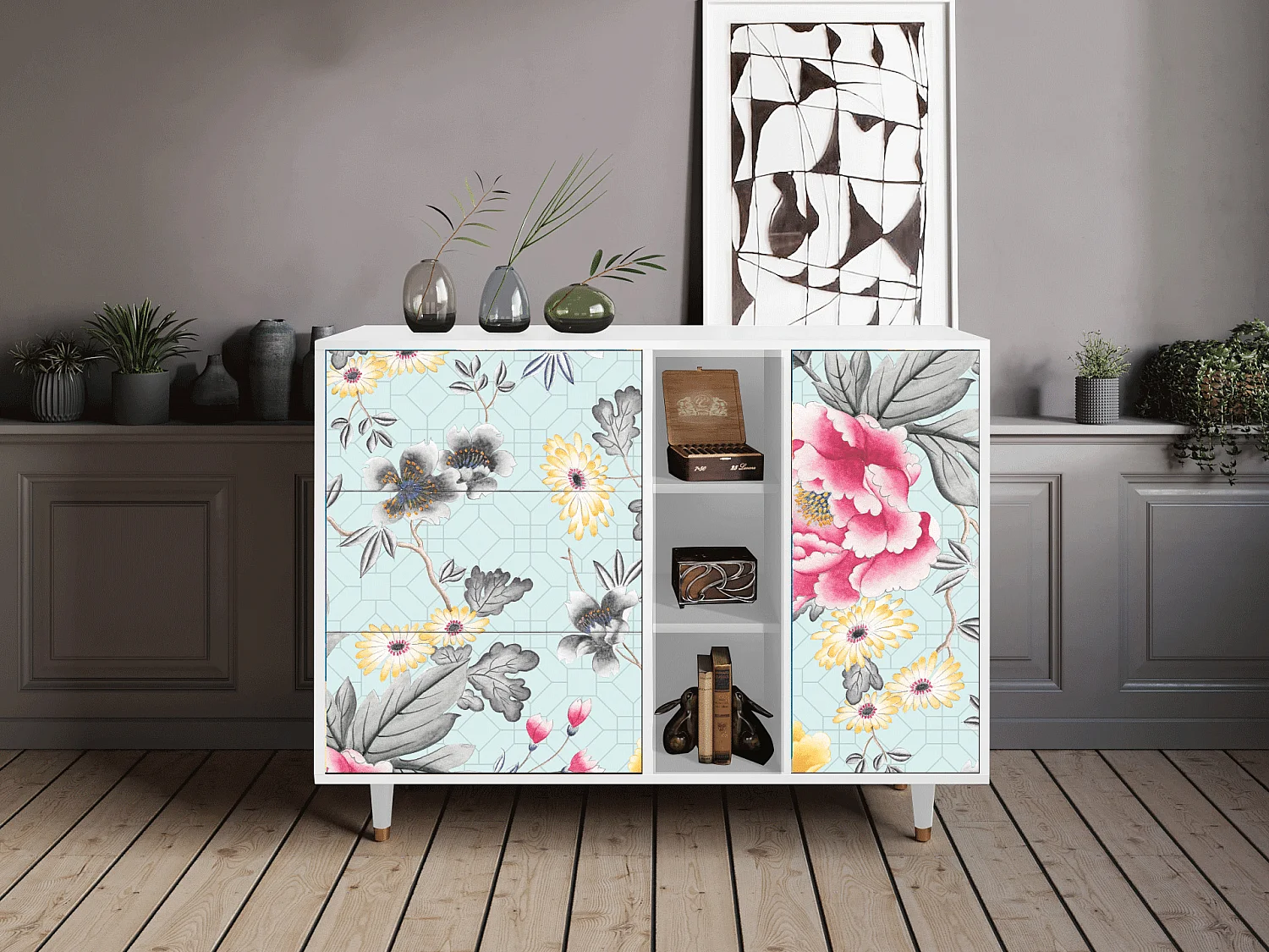 Aparador - 125x98x48 cm - BS2 - Sky Garden, Branco