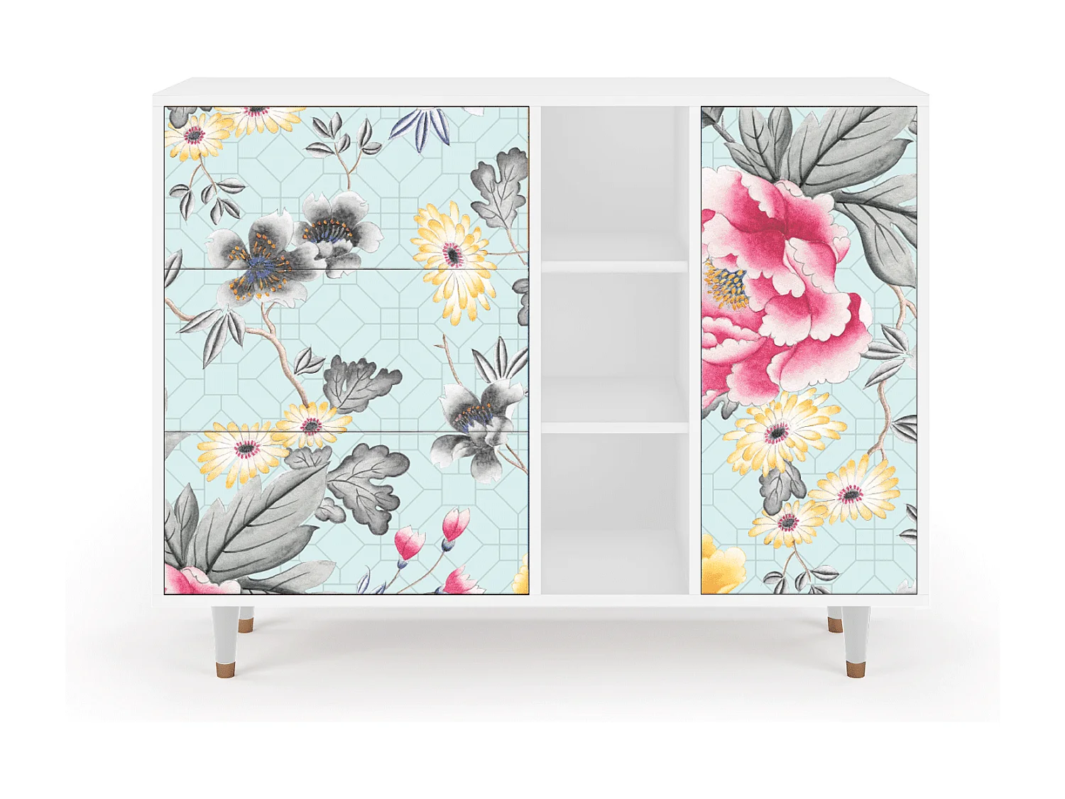 Aparador - 125x98x48 cm - BS2 - Sky Garden, Branco