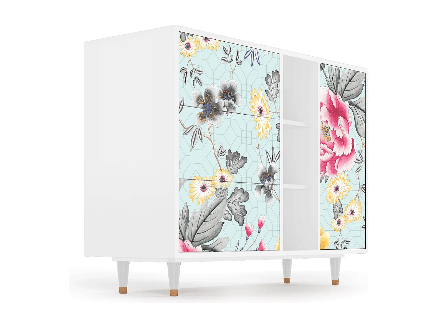 Aparador - 125x98x48 cm - BS2 - Sky Garden, Branco