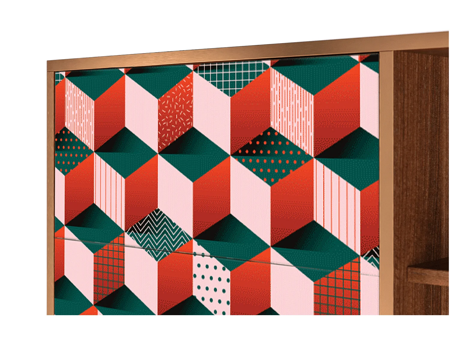 Aparador - 125x98x48 cm - BS2 - Pepsi-Cola, Nogal