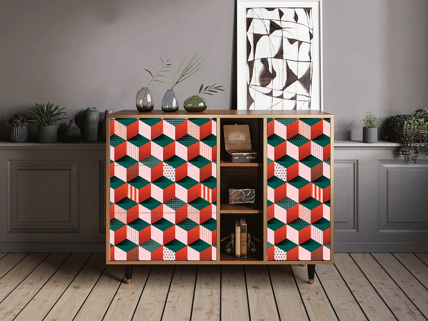 Buffet - 125x98x48 cm - BS2 - Pepsi-Cola, Noyer