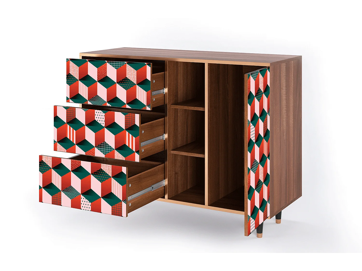 Buffet - 125x98x48 cm - BS2 - Pepsi-Cola, Noyer