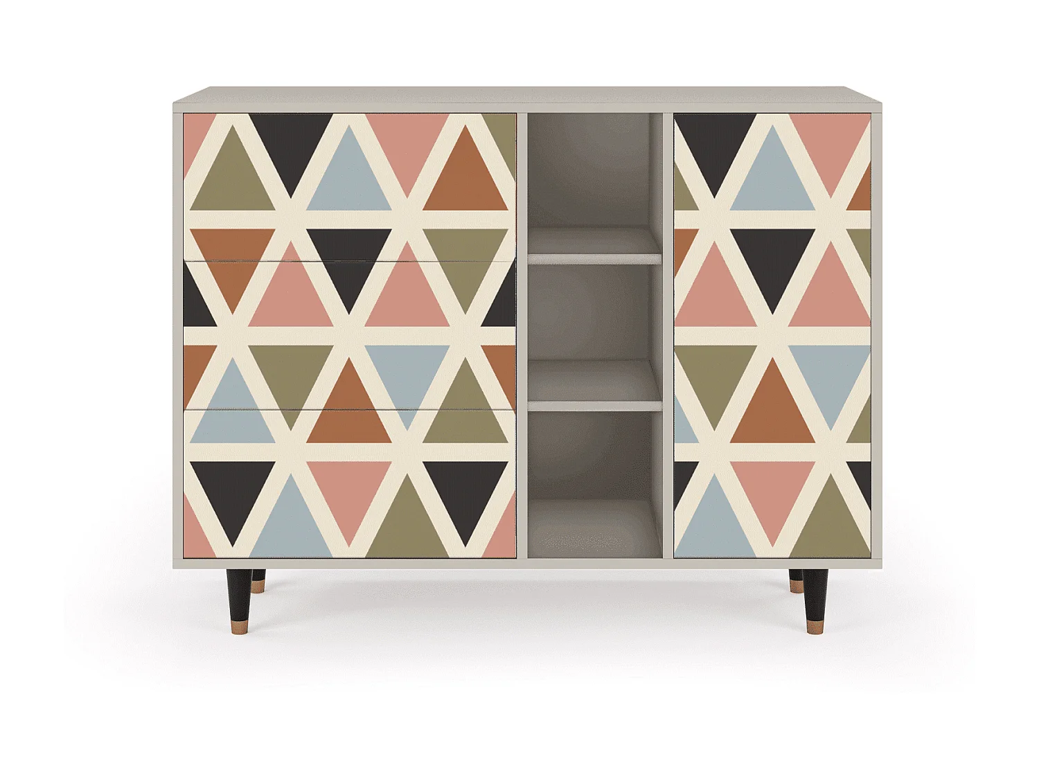 Dressoir - 125x98x48 cm - BS2 - Royal Triangles, Zand