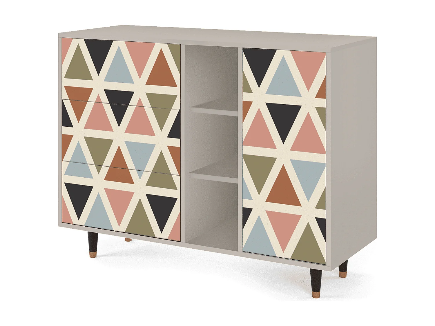 Dressoir - 125x98x48 cm - BS2 - Royal Triangles, Zand