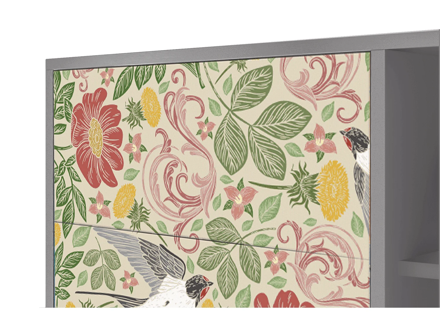 Aparador - 125x98x48 cm - BS2 - Spring Swallow, Gris