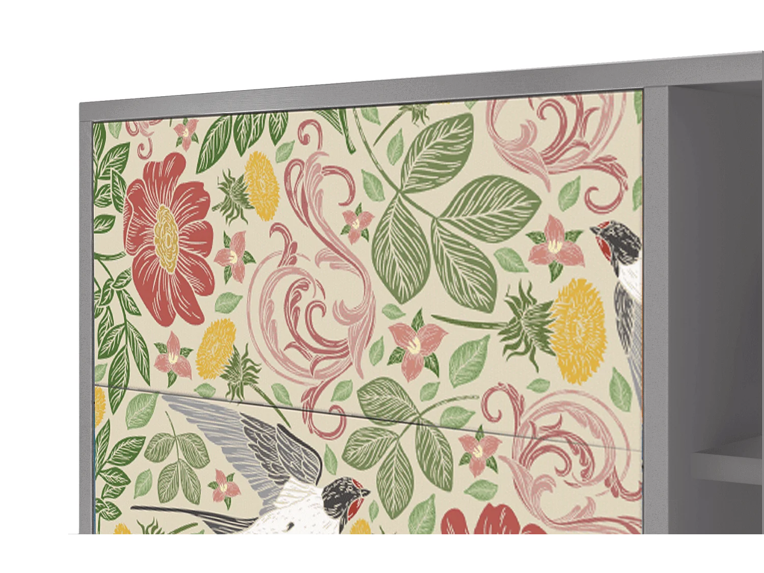 Buffet - 125x98x48 cm - BS2 - Spring Swallow, Gris