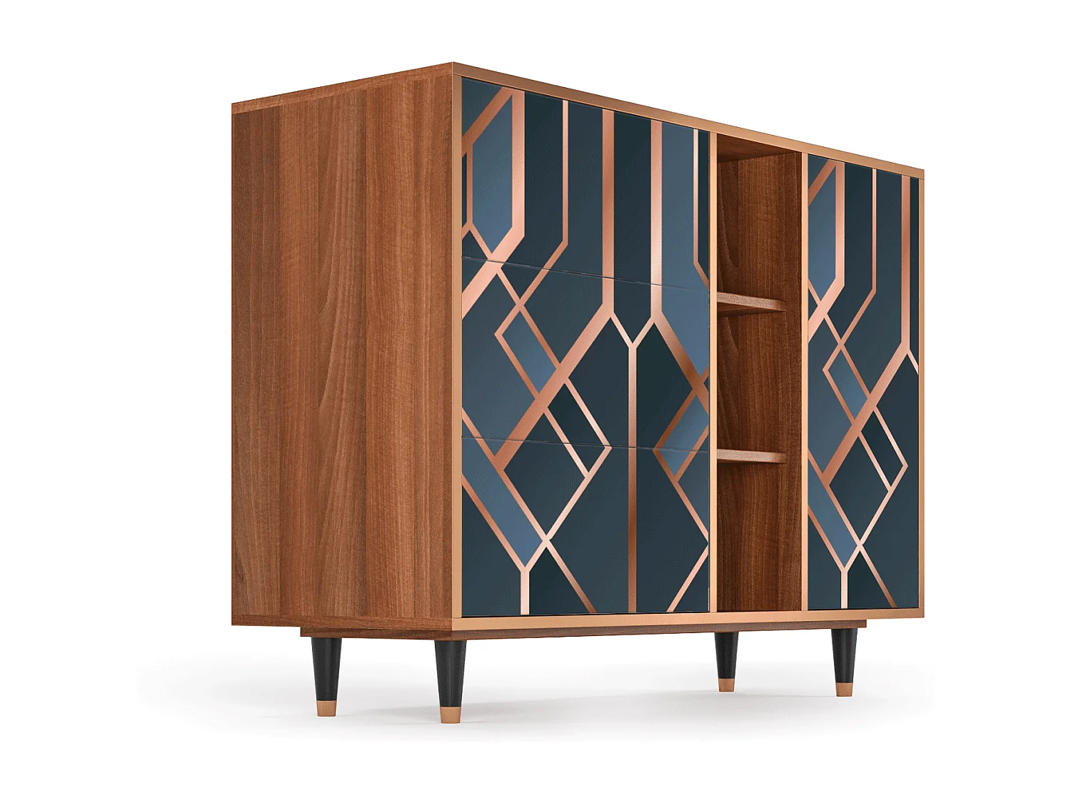 Dressoir - 125x98x48 cm - BS2 - Ashy 1920', Walnoot