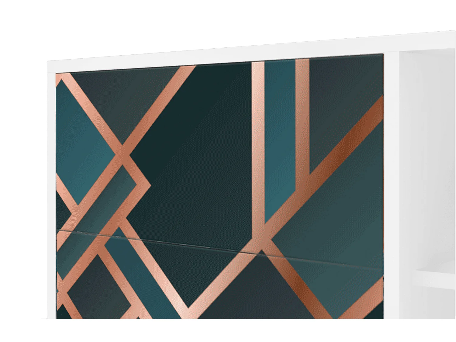 Aparador - 125x98x48 cm - BS2 - Bronze Crossroad, Blanco