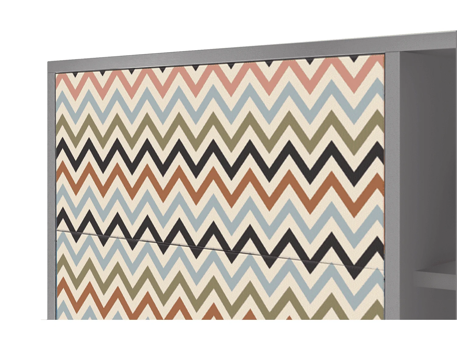 Dressoir - 125x98x48 cm - BS2 - Bright Ripple, Grijs
