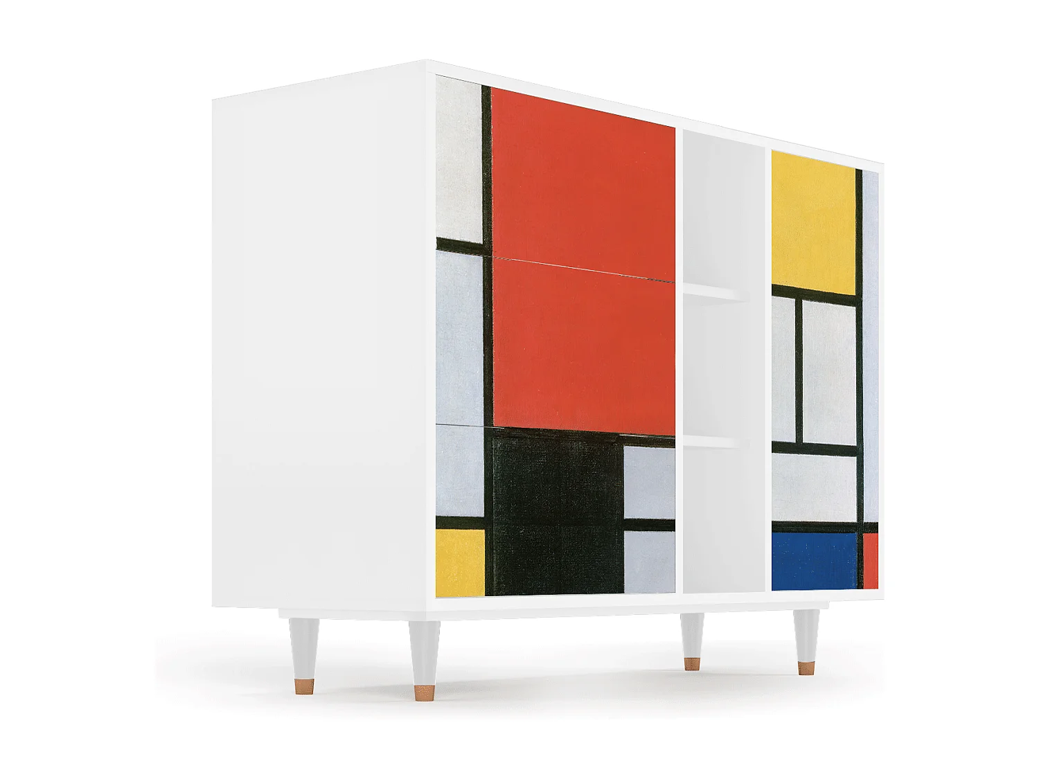 Credenza - 125x98x48 cm - BS2 - Composition, Bianco