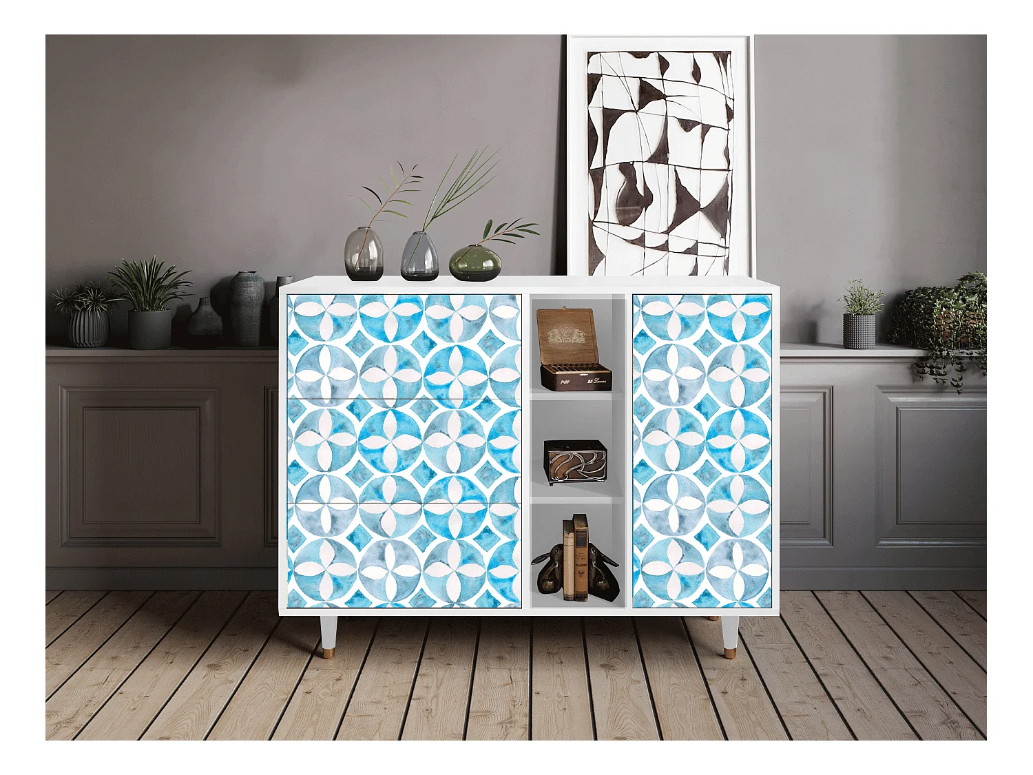 Credenza - 125x98x48 cm - BS2 - Porto Mood, Bianco