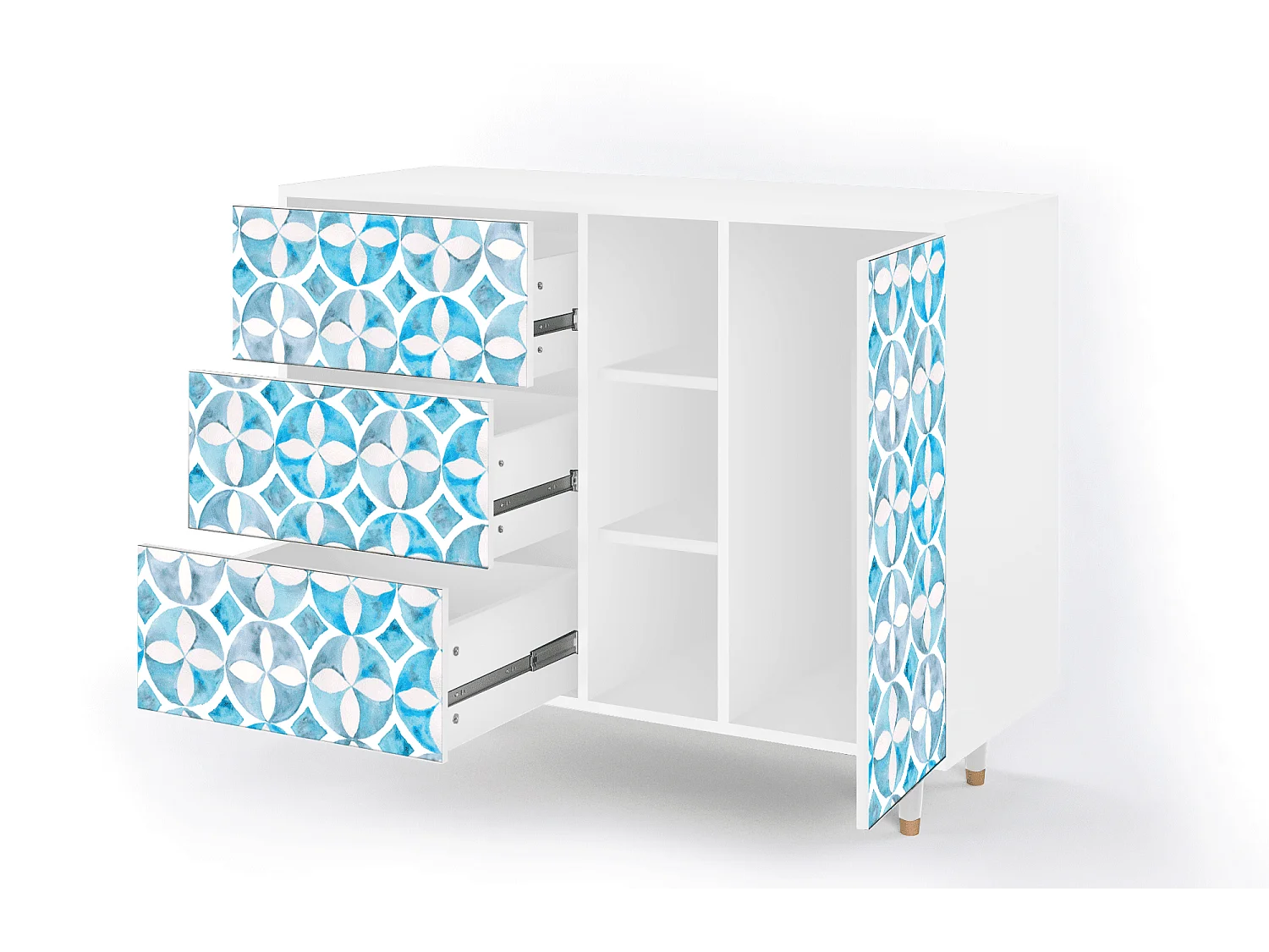 Buffet - 125x98x48 cm - BS2 - Porto Mood, Blanc