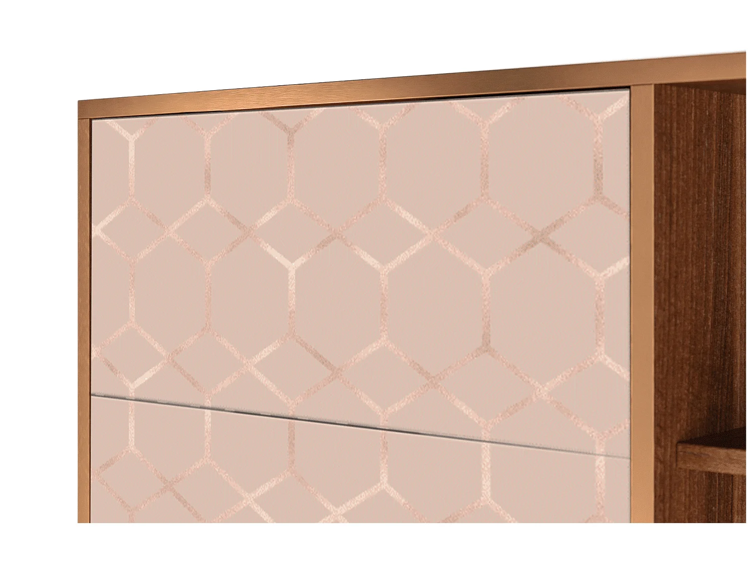 Credenza - 125x98x48 cm - BS2 - Rose Honeycomb, Noce