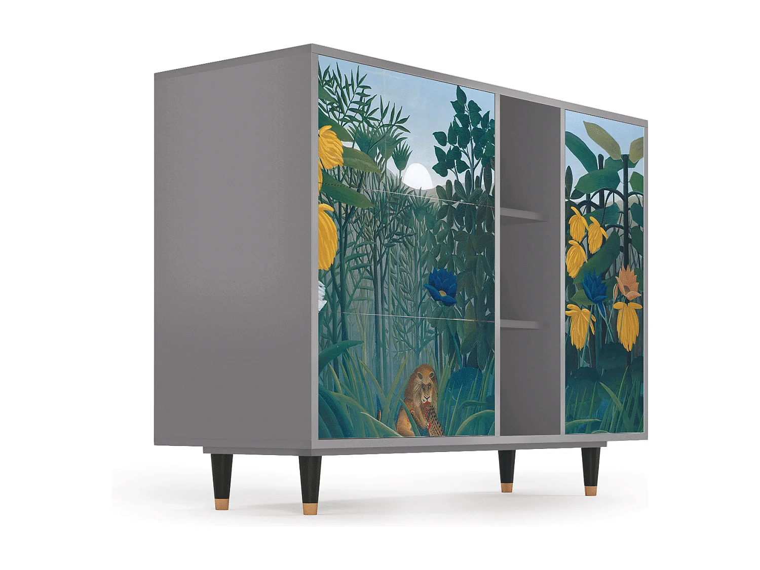 Sideboard - 125x98x48 cm - BS2 - The Repast of the Lion, Grau