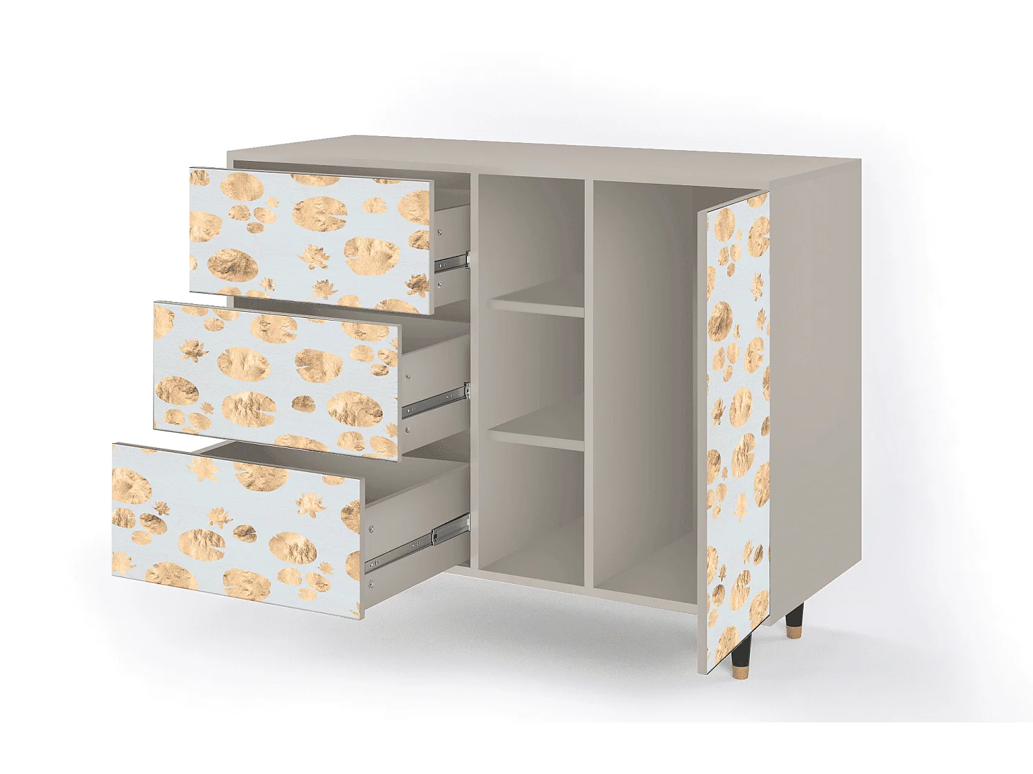 Dressoir - 125x98x48 cm - BS2 - Blue Giraffe, Zand