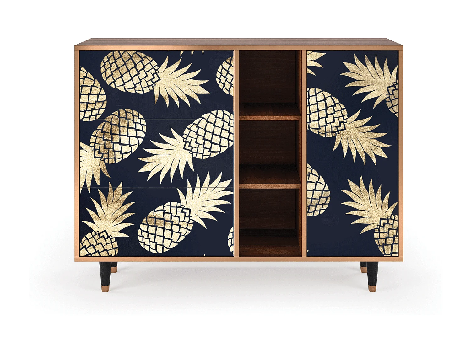 Credenza - 125x98x48 cm - BS2 - Sunny Pineaple, Noce