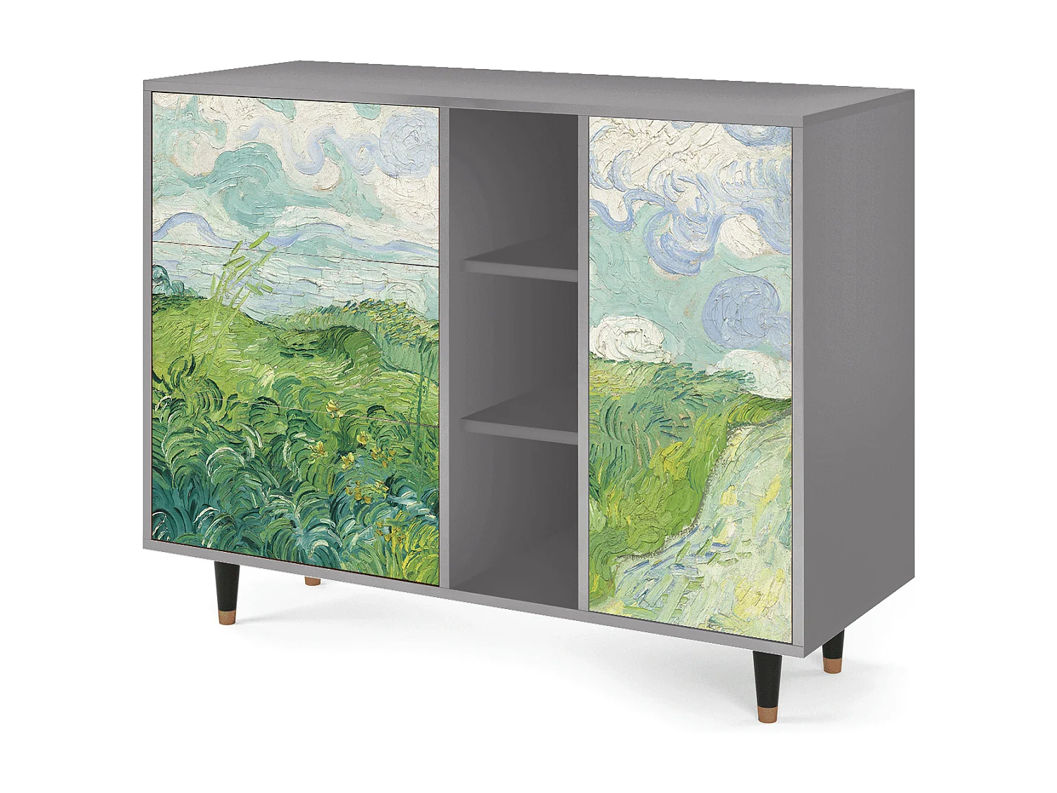 Aparador - 125x98x48 cm - BS2 - Green Wheat Fields, Gris