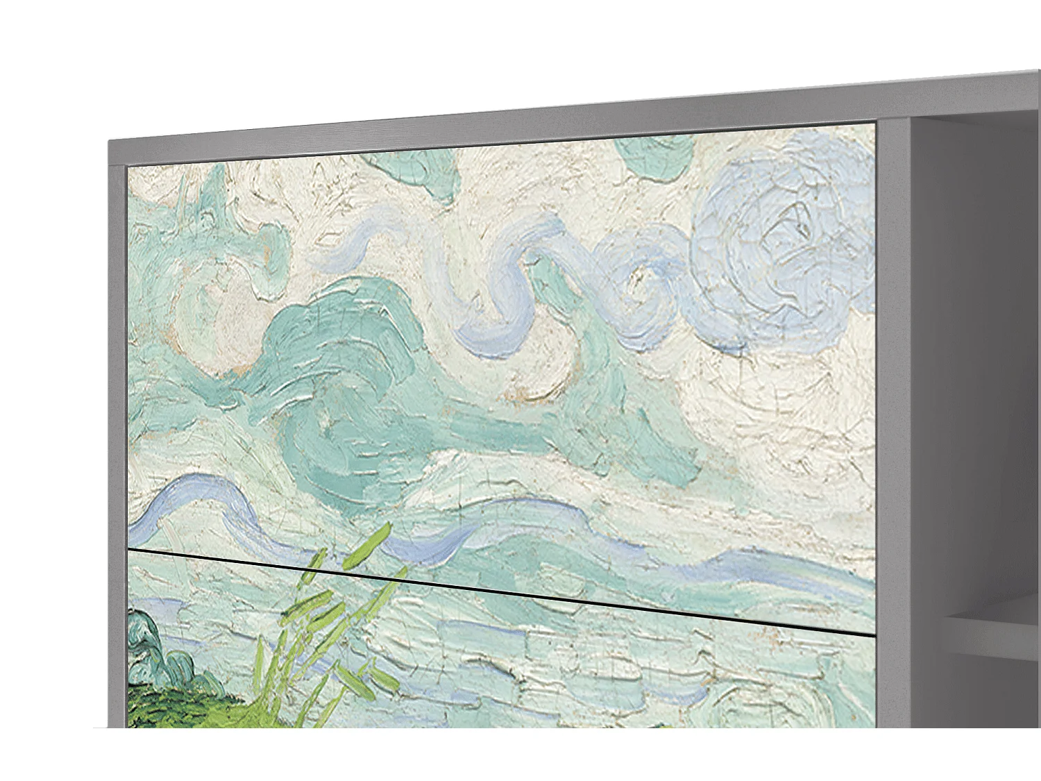 Buffet - 125x98x48 cm - BS2 - Green Wheat Fields, Gris