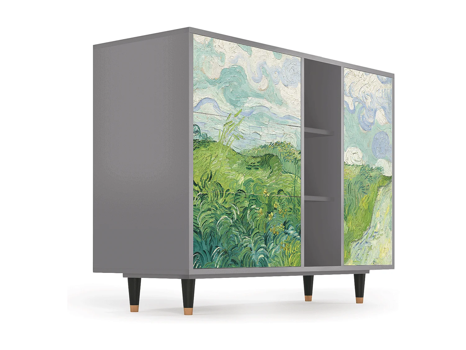 Buffet - 125x98x48 cm - BS2 - Green Wheat Fields, Gris