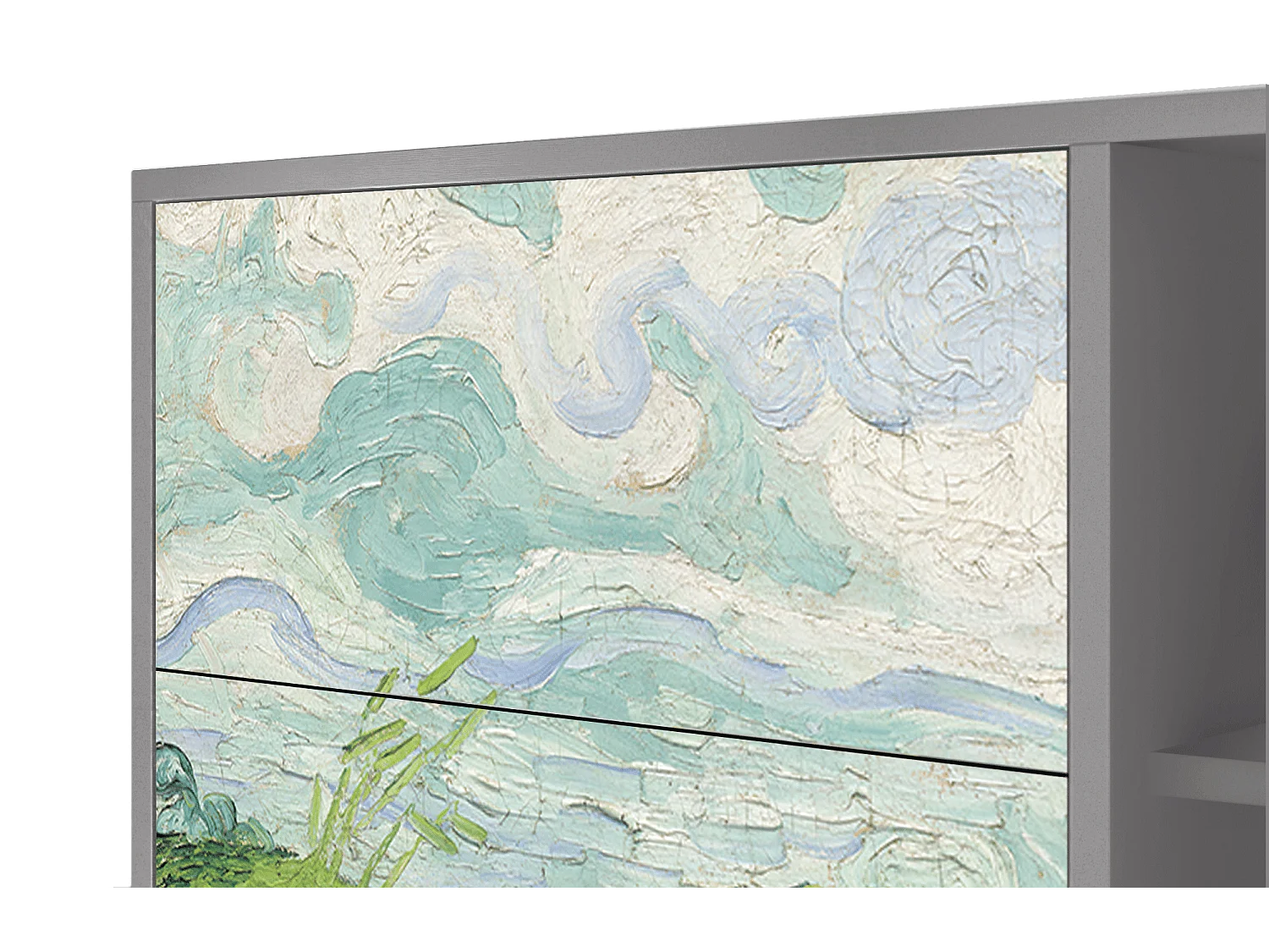 Buffet - 125x98x48 cm - BS2 - Green Wheat Fields, Gris