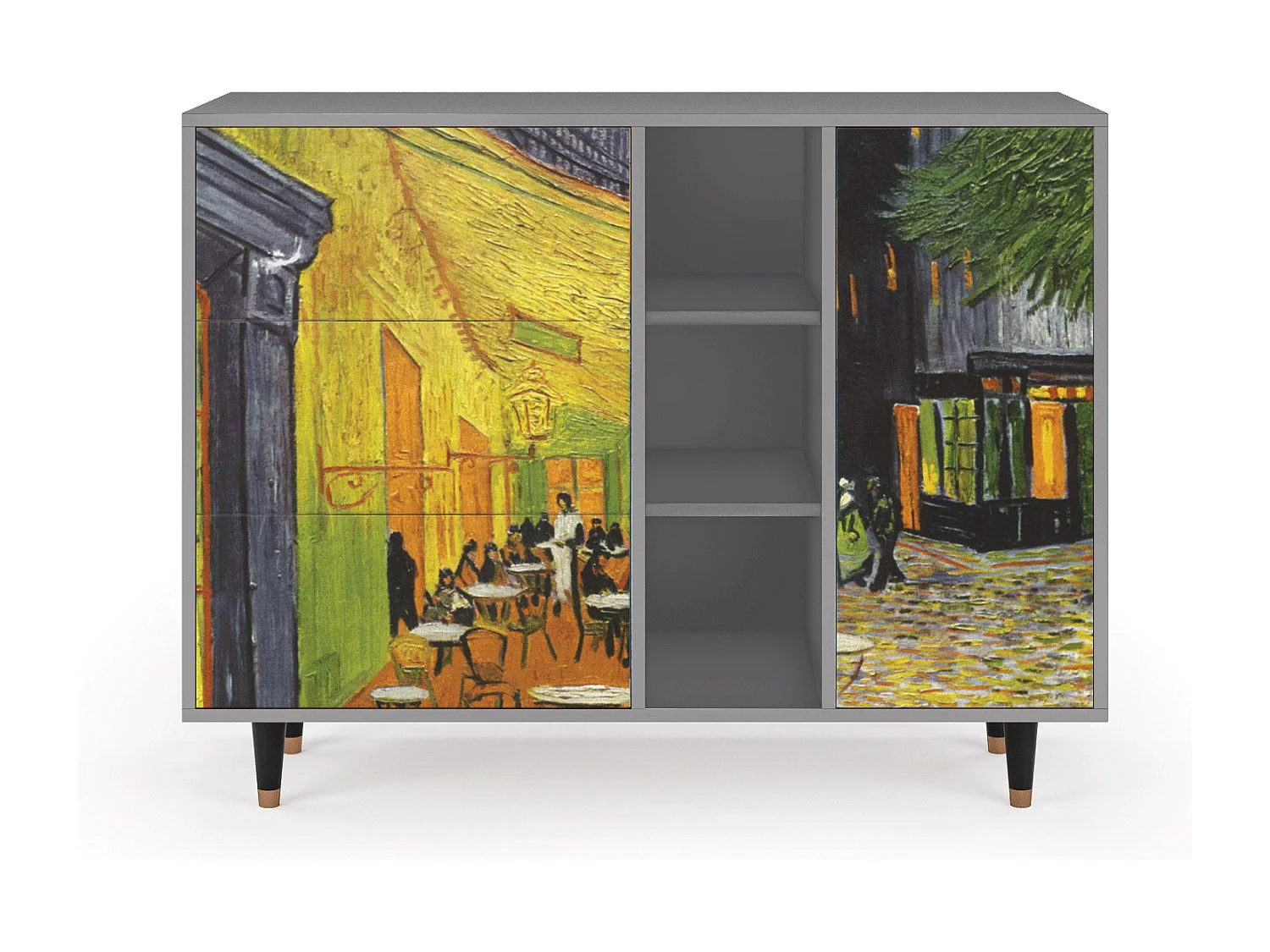 Buffet - 125x98x48 cm - BS2 - Café Terrace at Night, Gris