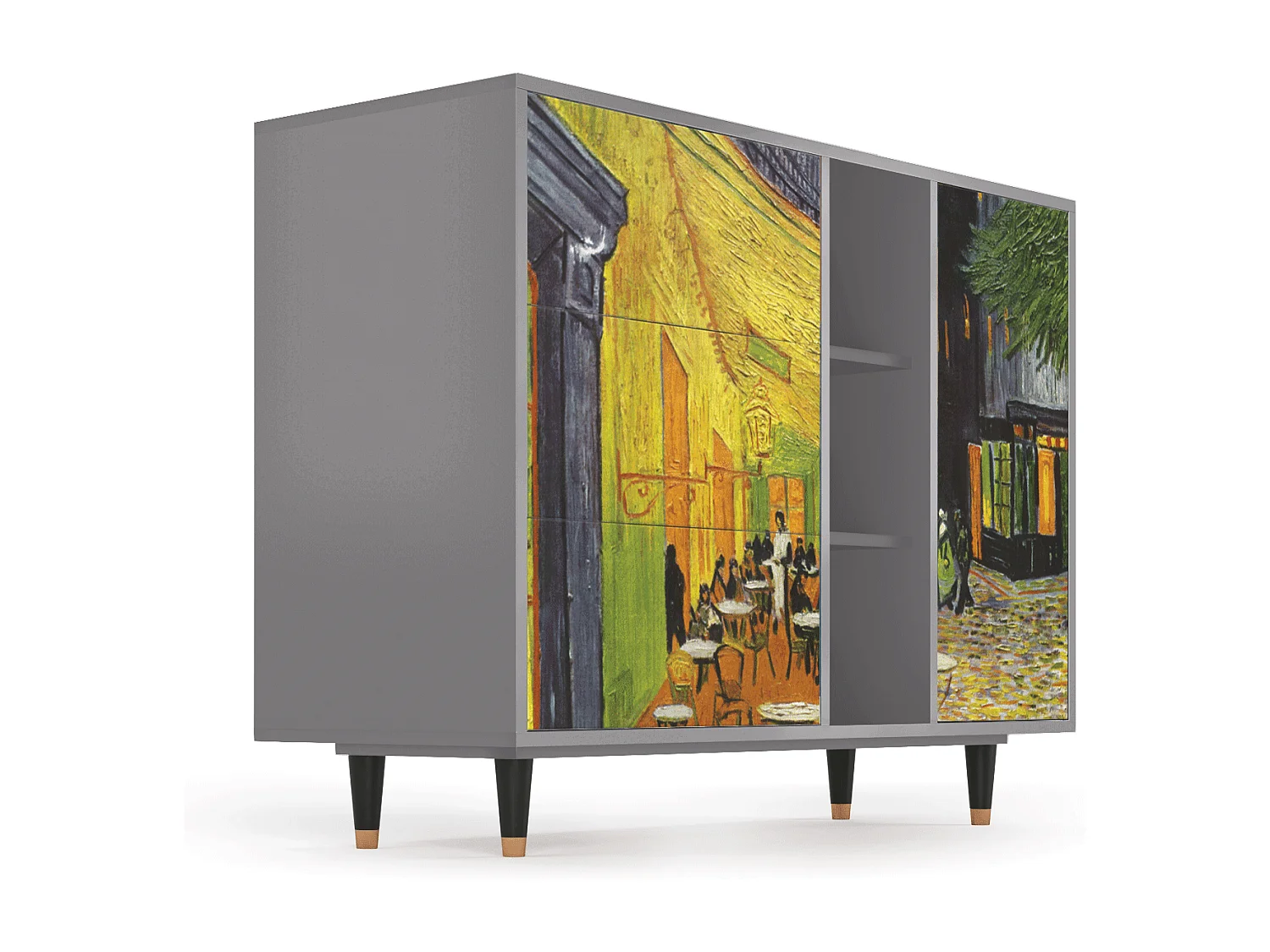 Buffet - 125x98x48 cm - BS2 - Café Terrace at Night, Gris