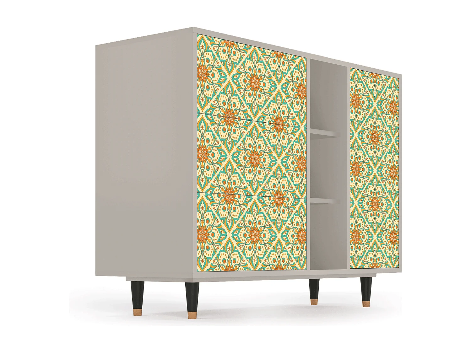 Buffet - 125x98x48 cm - BS2 - Hindu Daisy, Sable