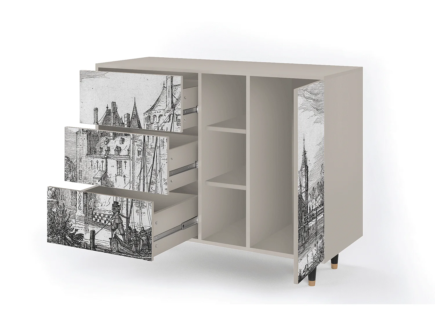 Buffet - 125x98x48 cm - BS2 - Castle by Breugel, Sable