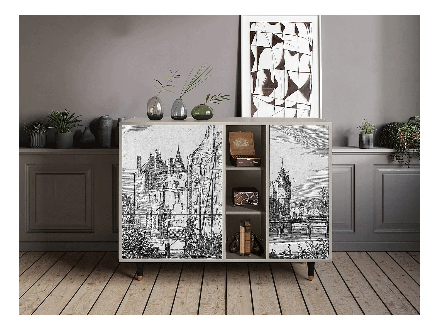 Credenza - 125x98x48 cm - BS2 - Castle by Breugel, Sabbia