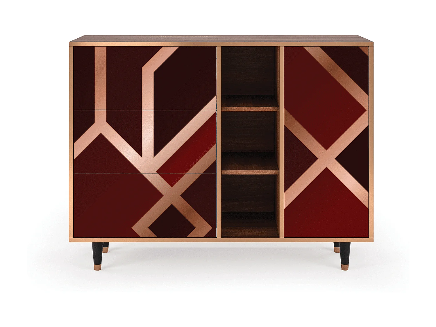 Buffet - 125x98x48 cm - BS2 - Velvet 1920's, Noyer