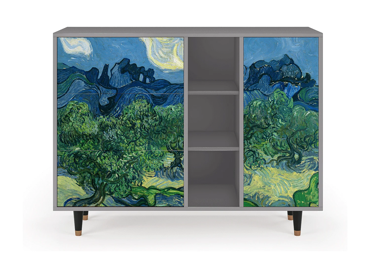 Credenza - 125x98x48 cm - BS2 - The Oil Trees, Grigio
