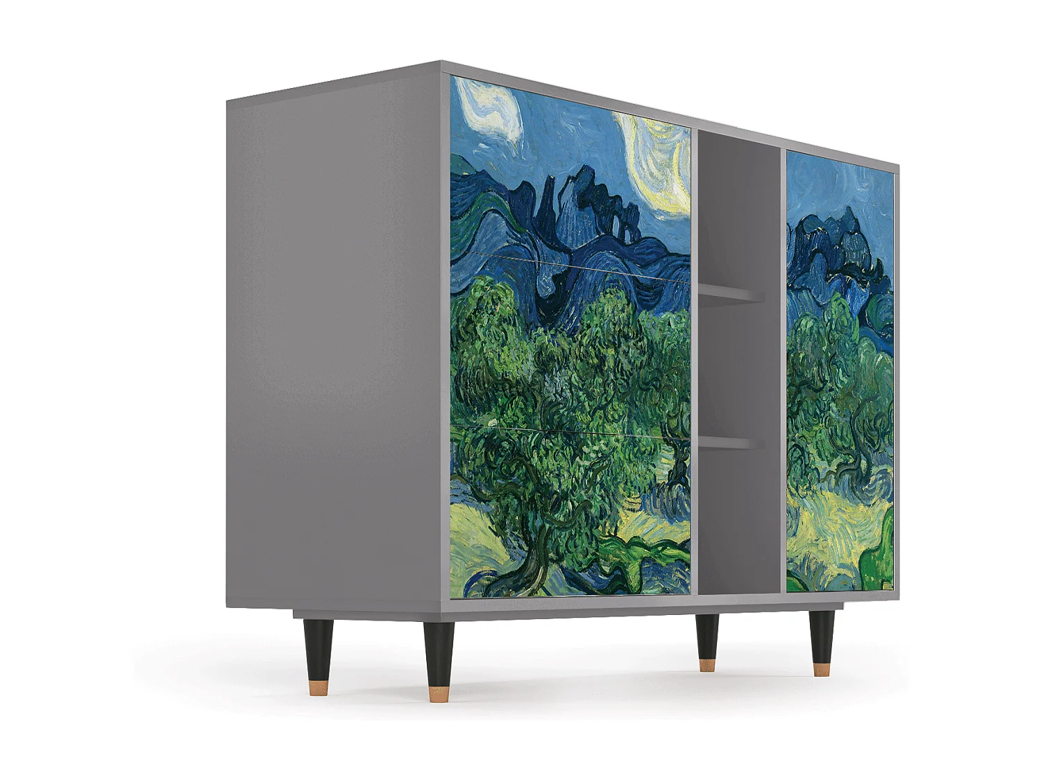 Credenza - 125x98x48 cm - BS2 - The Oil Trees, Grigio