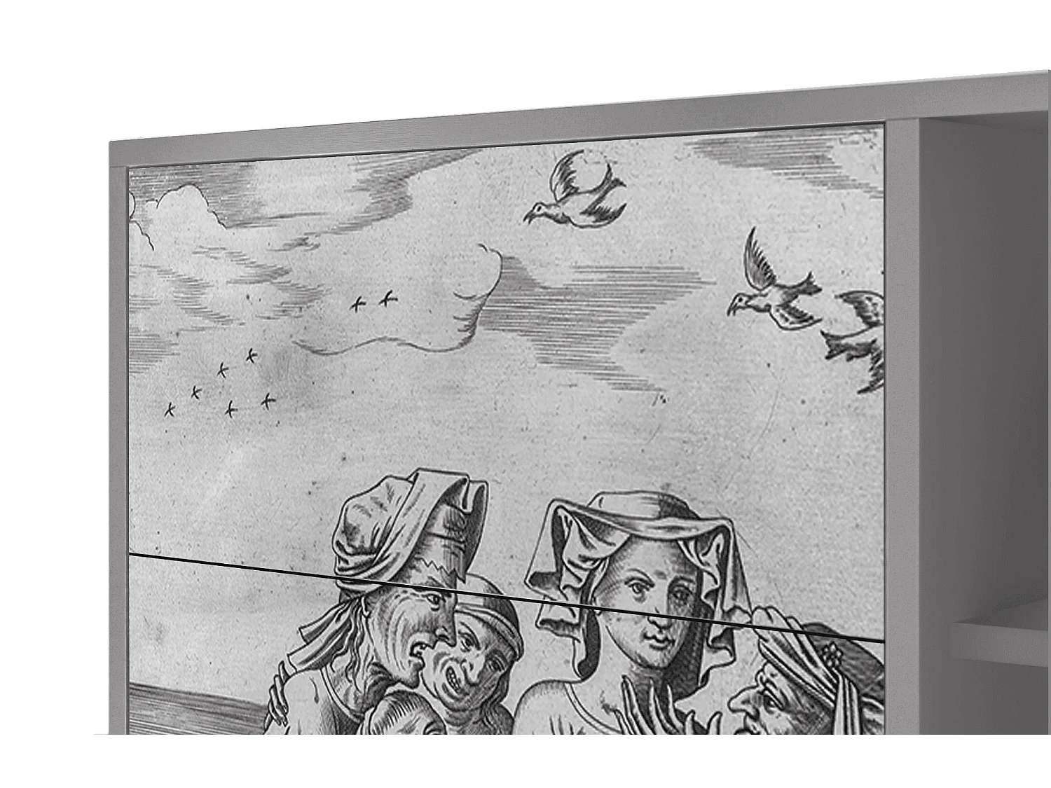 Buffet - 125x98x48 cm - BS2 - Blau Schuyte, Gris