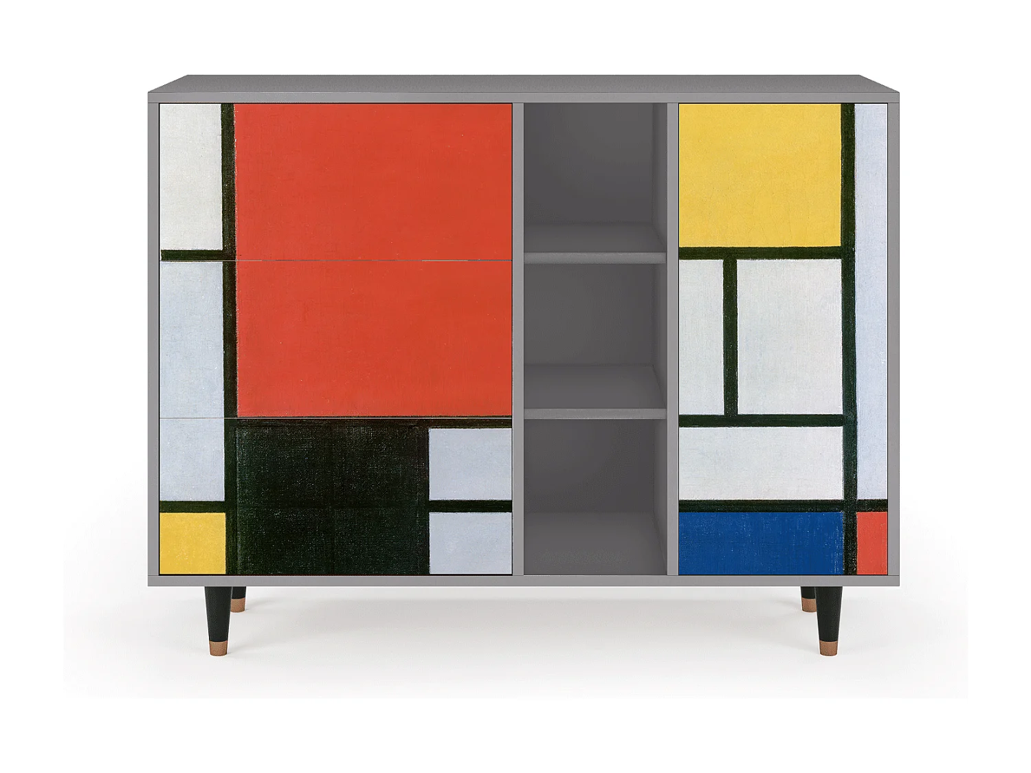 Kredens - 125x98x48 cm - BS2 - Composition, Szary